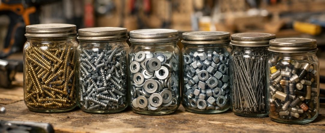 Spojovací materiál, matice, vruty, šroubky